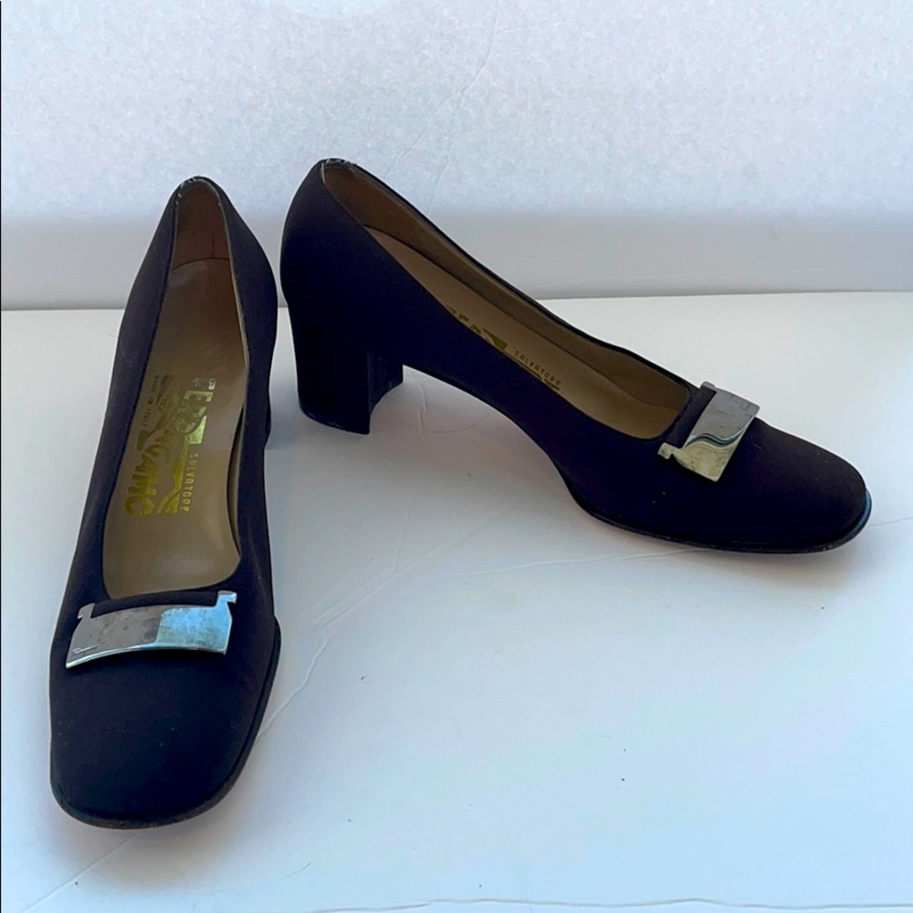 Salvatore Ferragamo Vintage Low Buckle Heels